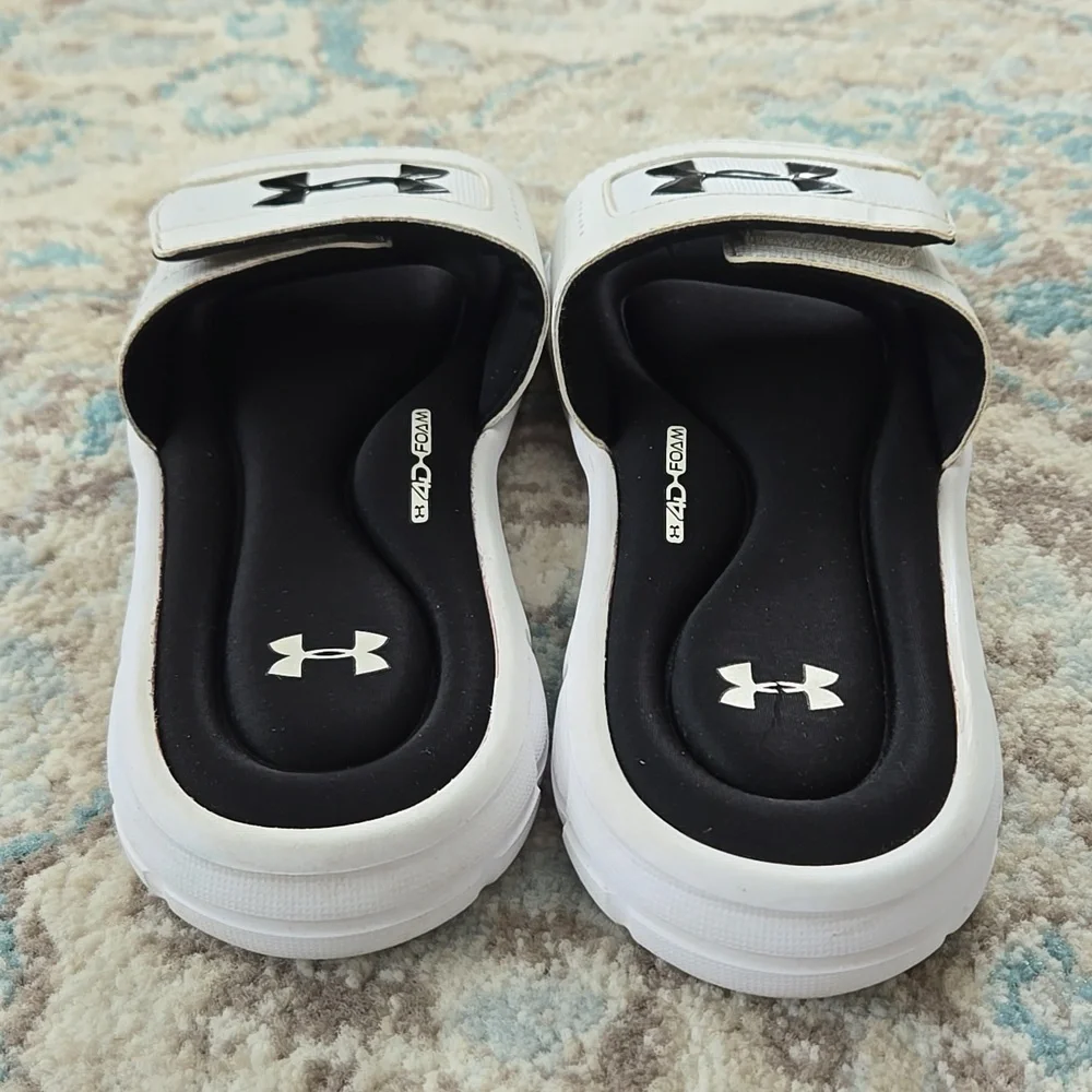 Mens Under Armour 4D Foam Slides Sz 9 - Picture 2 of 8